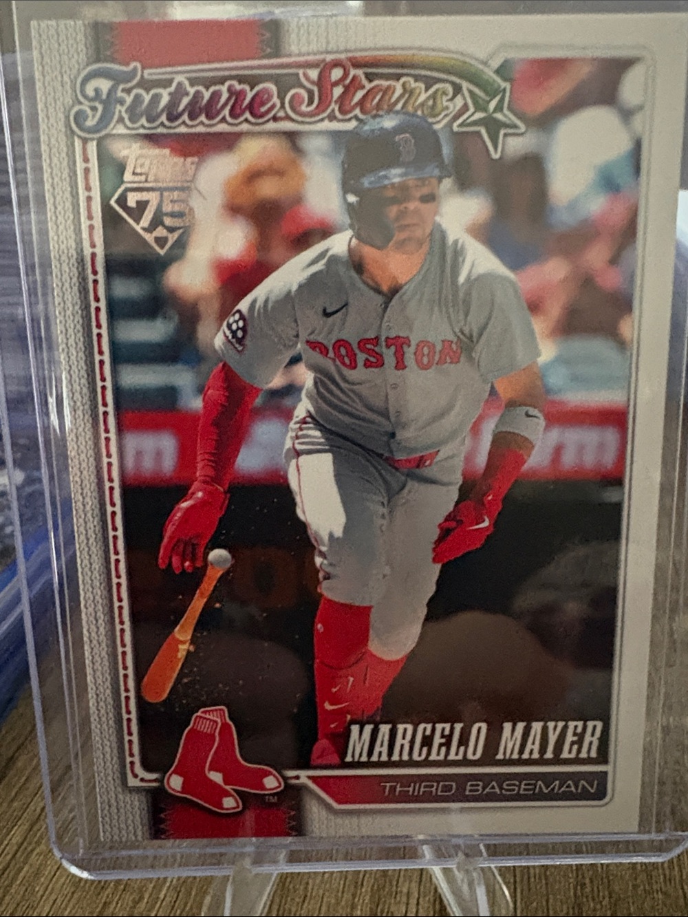 Topps Future Stars Marcelo Mayer Baseball Card - Red, Gray, White